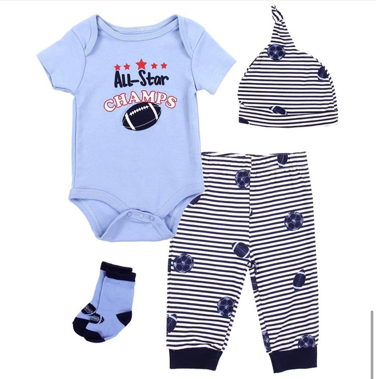 Infant Boys 4pc Layette Set