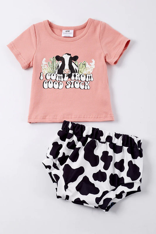 Cow Print Infant Set