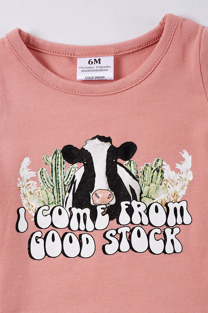 Cow Print Infant Set